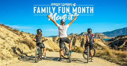 Family mountain biking - Hungry Squirrels Family Fun Month - Move it!